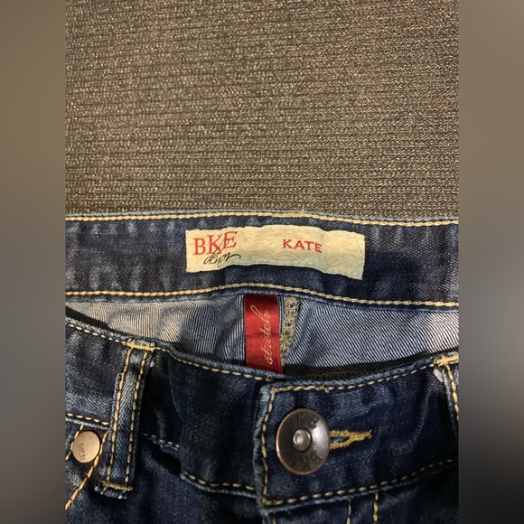 BKE Buckle Kate Stretch Boot Cut Blue Jeans Size 30 Tall 35.5 Inseam‎ - Picture 2 of 7